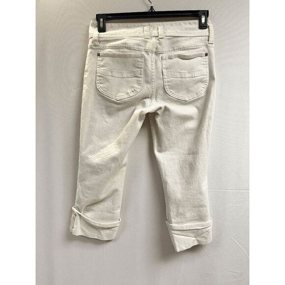 Gap Womens Low-rise Low-waist Casual Crop Denim Jeans Beige Size 4 - Picture 6 of 7